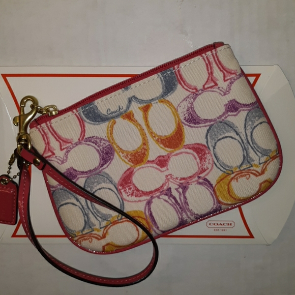 Pretty Coach Signature Stripe Scribble Print Wrist - Picture 3 of 8